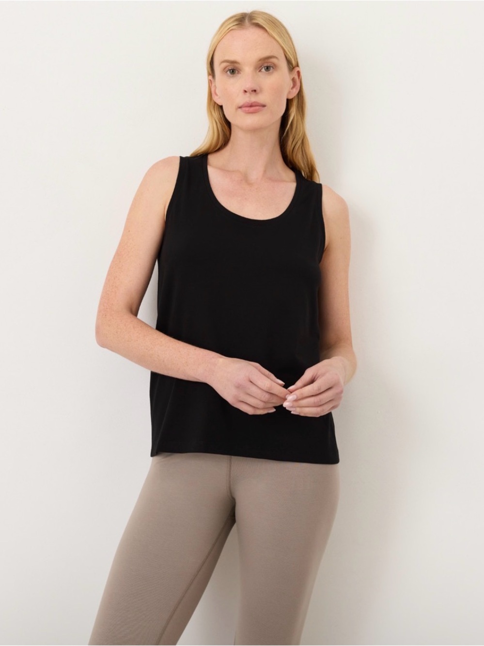 Pact Organic Cotton Essential Tank Top Black Size XL